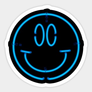 Neon Happy Face Sticker